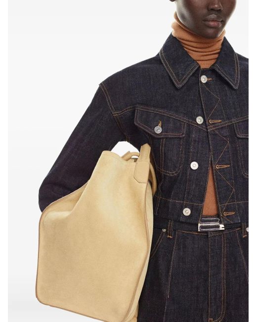 Victoria Beckham Black Button-Fastening Denim Jacket