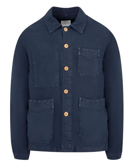 Visvim Blue Button-Front Long-Sleeve Jacket for men
