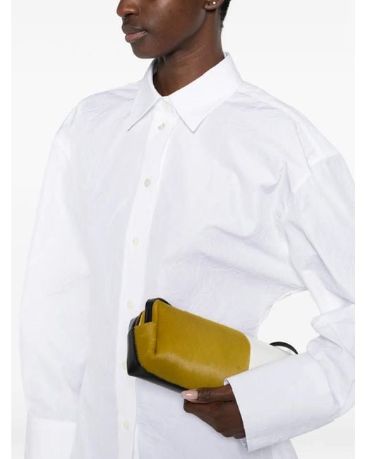 Rohe Gekreukeld Blouse in het White