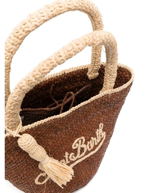 Mc2 Saint Barth White Medium Mercy Woven Tote Bag