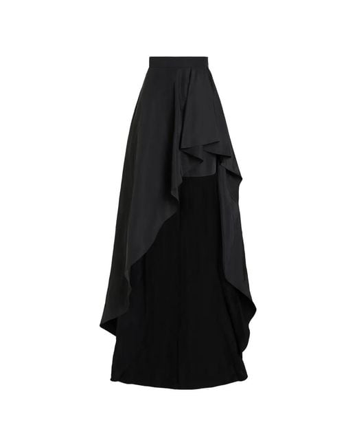 Karl Lagerfeld Black Karl Studio Ruffle Asymmetric Skirt