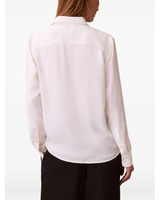 Calvin Klein White Satin Shirt