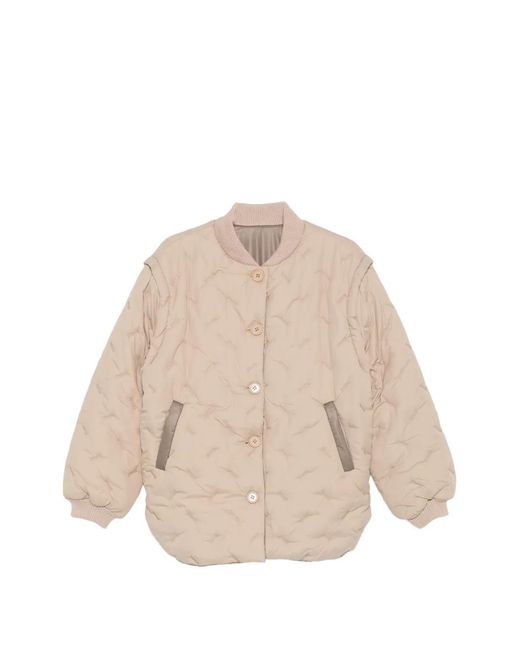 Sherpa Natural Gang Knots Quilted Jacket