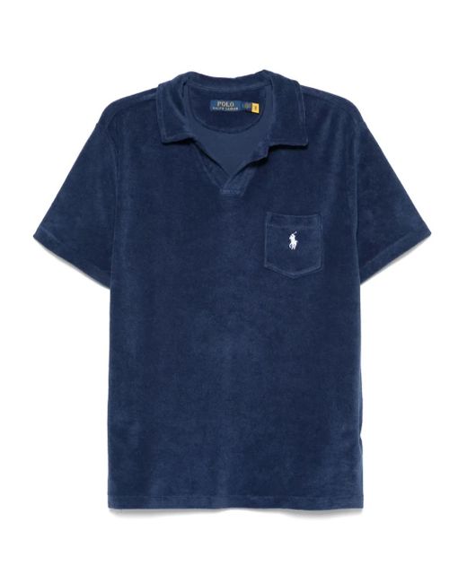 メンズ Polo Ralph Lauren テリークロス Tシャツ Blue