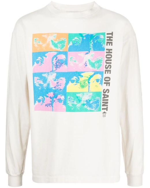 T-Shirt Imprimé À Manches Longues SAINT Mxxxxxx pour homme en coloris Blue