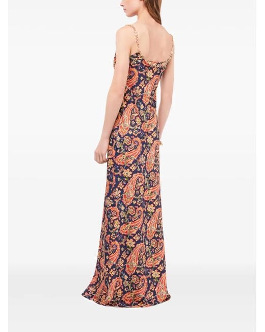 Rabanne White Paisley Nuisette Maxi Dress