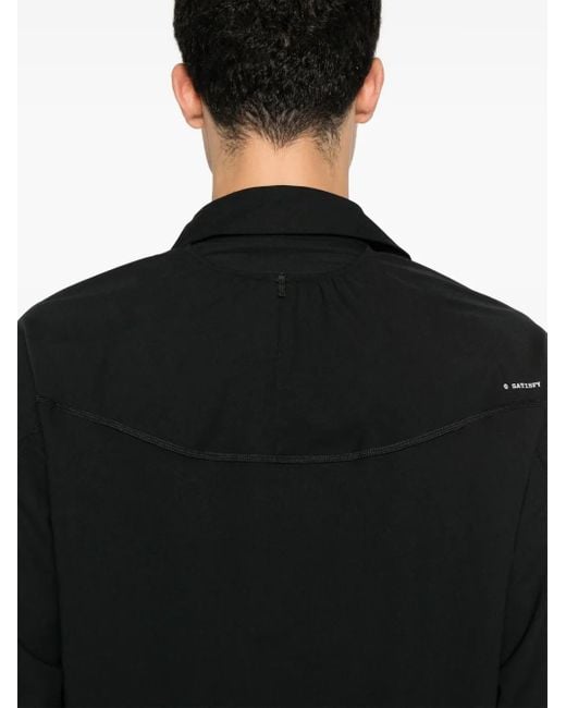 Camicia River di Satisfy in Black da Uomo