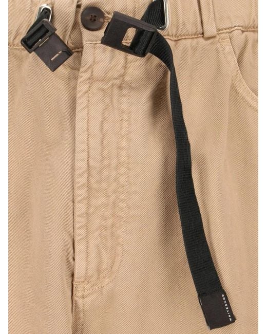 White Sand Natural Drawstring Trousers for men