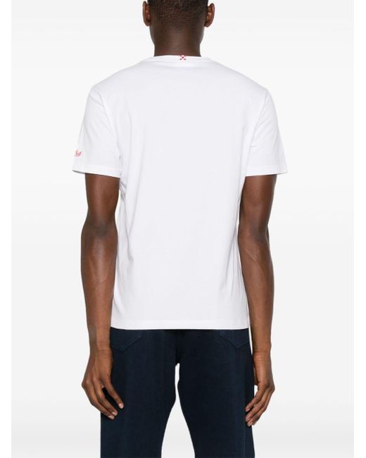 T-shirt à imprimé Porto Cervo Mc2 Saint Barth pour homme en coloris White