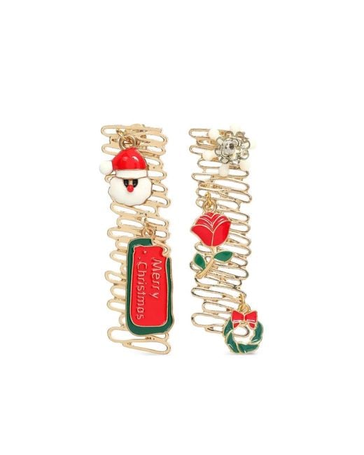 Amir Slama White Drop-Design Earrings