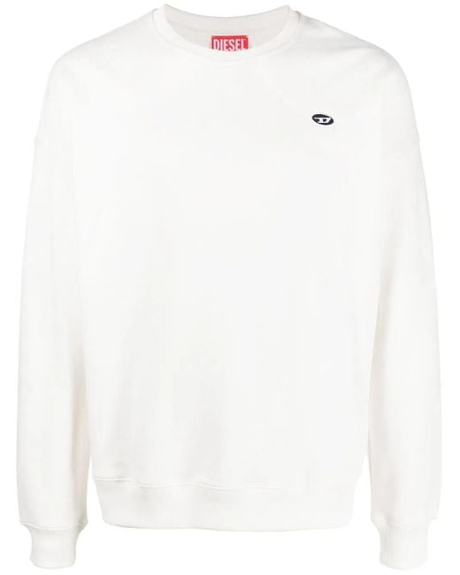DIESEL White S-Rob-Doval-Pj Cotton Sweatshirt for men