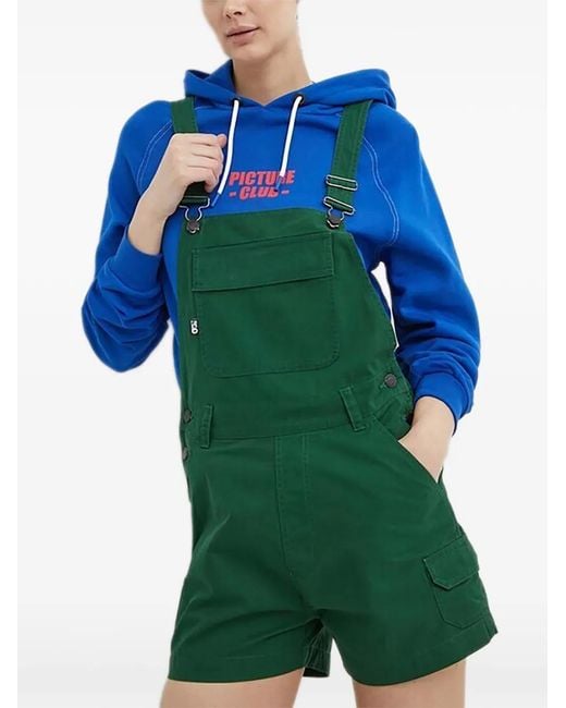 Picture Green Front-Pocket Playsuit