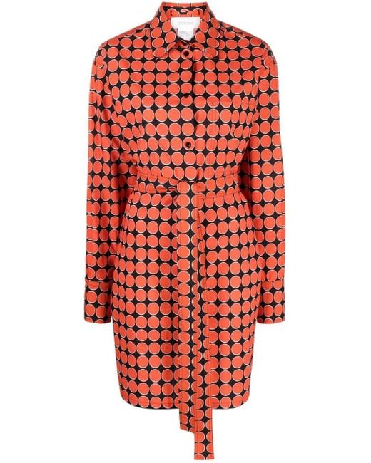 Sportmax モノグラム シャツドレス Red