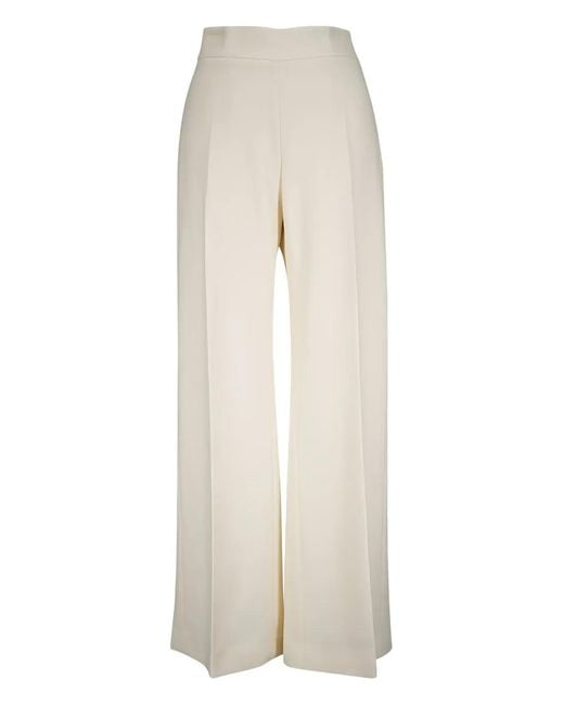 Carolina Herrera White Diane Wide-Leg Palazzo Pants
