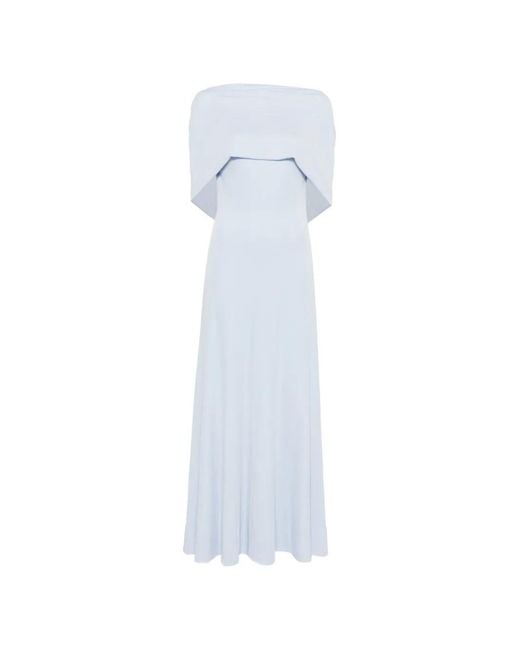 Esse Studios White Cowl Solina Dress