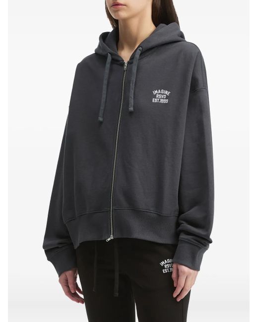 Izzue Black Embroidered Zip-Up Jacket