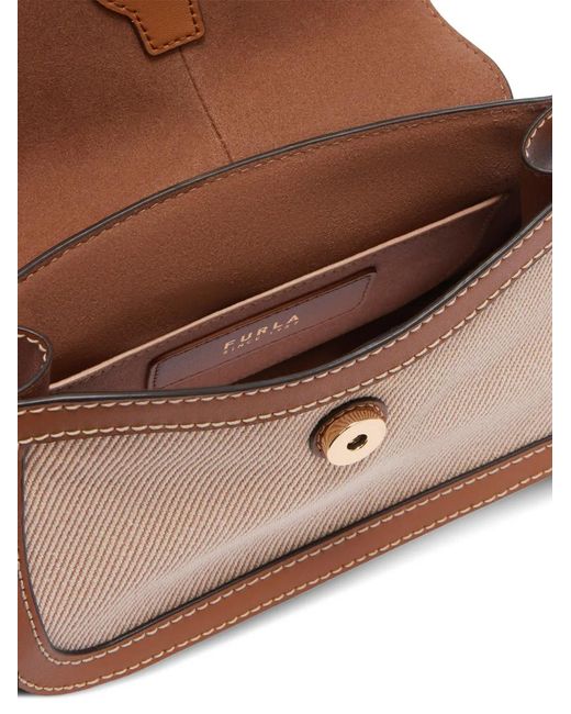 Furla Natural Mini Flow Top Handle Tote Bag