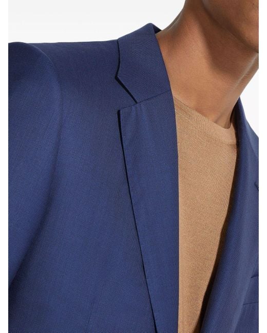 Zegna Blue Centoventimila Single-breasted Wool Suit for men