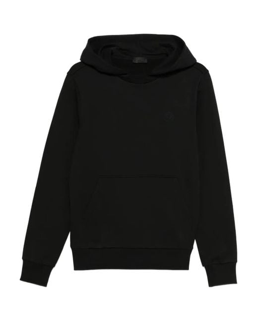 Moncler Black Cotton Hoodie for men
