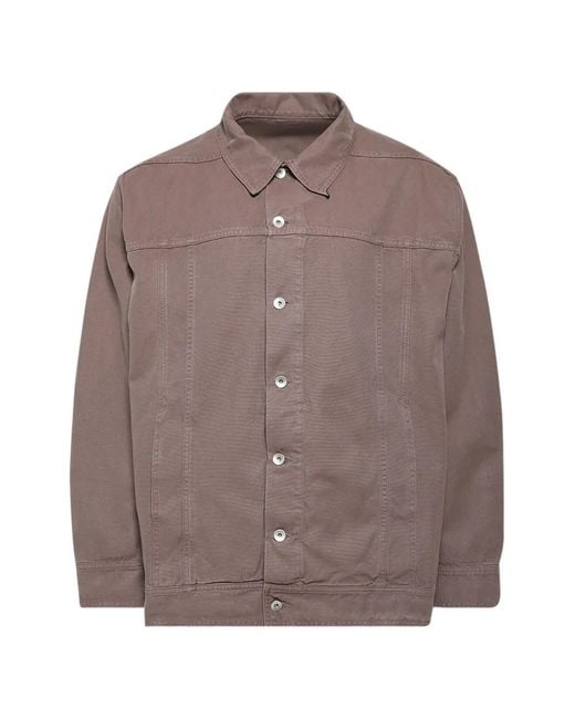 Rick Owens Brown Jumbo Worker Jacket for men