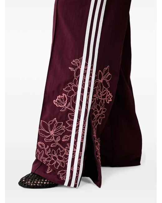 Adidas Red Floral Gfx Firebird Loose Track Pants