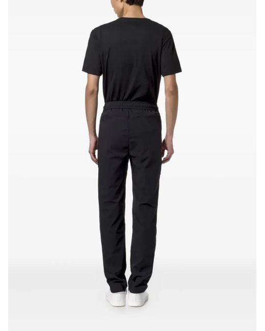 K-Way Black Drawstring Track Pants for men