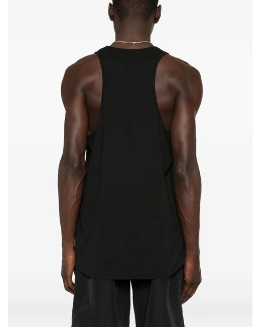 Willy Chavarria Black Logo-Print Paint-Splatter Vest for men