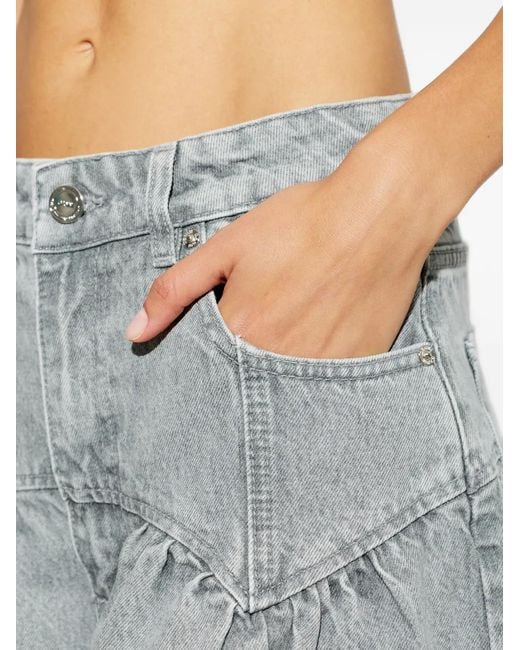Ganni Gray Belt-Loops Jeans
