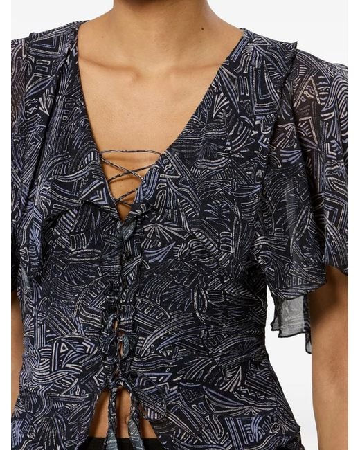Isabel Marant Black Thanais Blouse