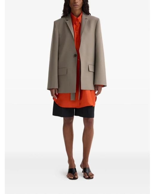 Rohe Brown Deconstructed Belted Blazer