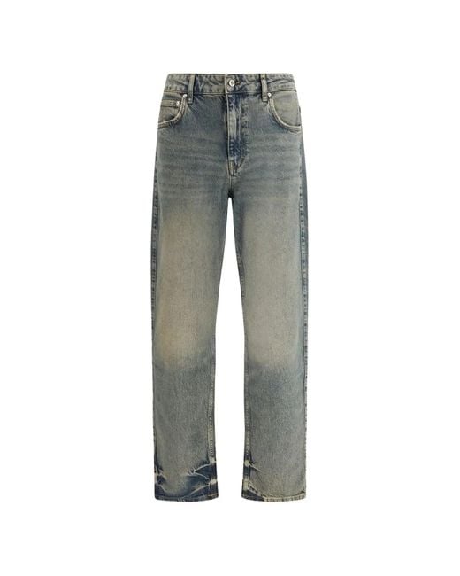 Represent Gray Belt-Loop Pocket Jeans for men