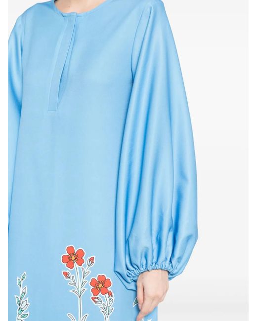Bambah Blue Hibiscus Tuscan Dress