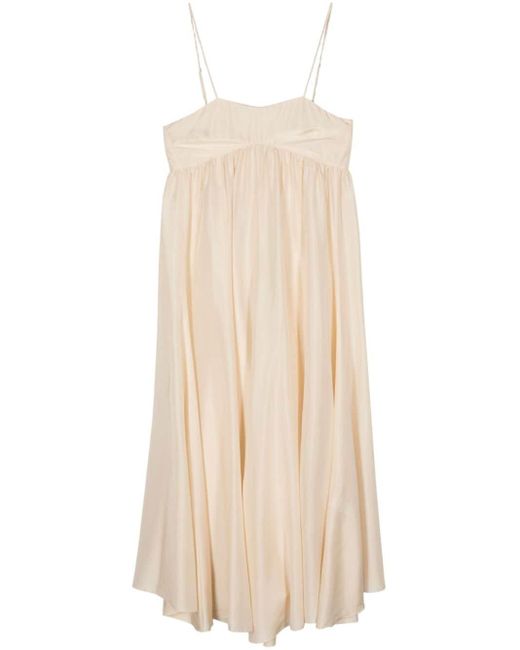 Forte Forte Natural Silk Pleated Dress