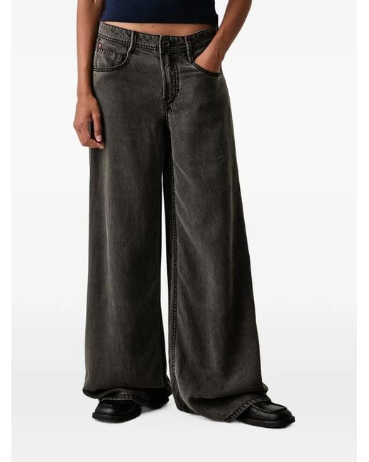 Miss Sixty Black Washed Wide-Leg Jeans