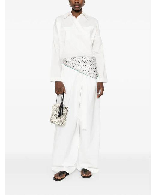 IRO White Chemise À Poches Et À Design Croisé