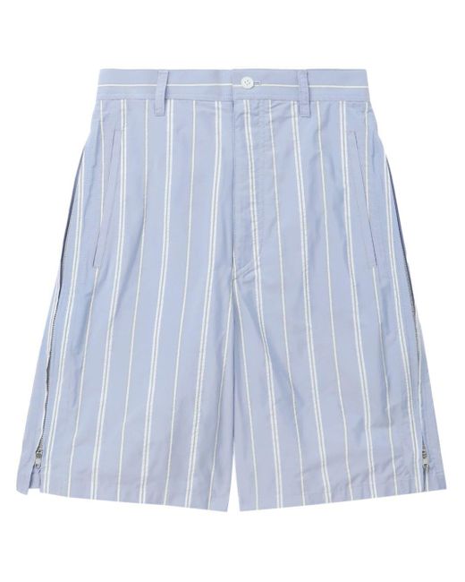 Toga Blue Vertical-striped Shorts