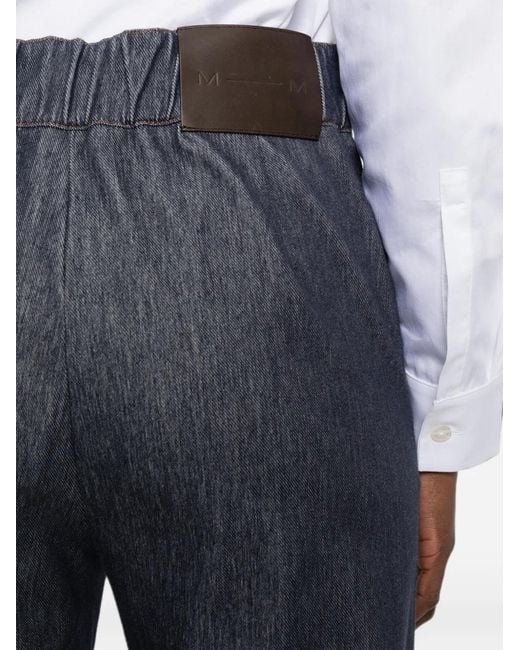 Pantalon Élastiqué À Patch Logo Max Mara en coloris Gray
