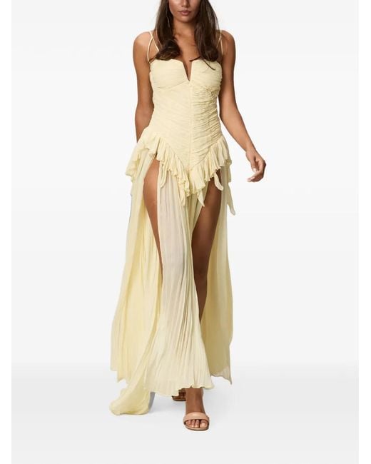 NORINA ST Natural Diada 2.6 Ruffled Ruched Maxi Dress