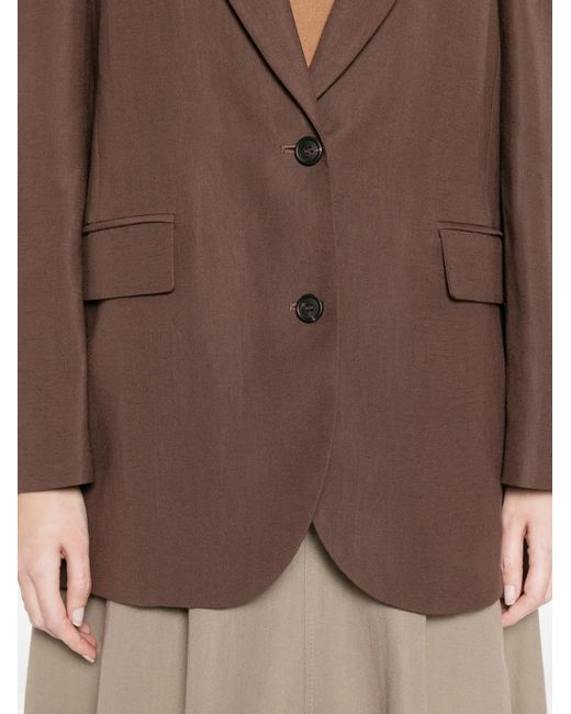 Brunello Cucinelli Brown Button Single-Breasted Blazer