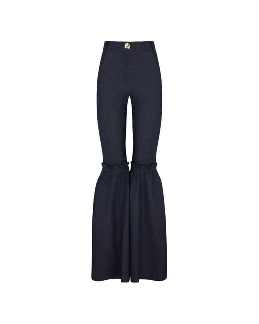 Violante Nessi Blue Malerba High-Waisted Flared Jeans
