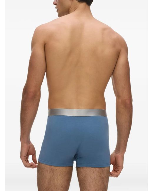 Karl Lagerfeld Blue Logo-Waistband Boxers (Set Of Three) for men