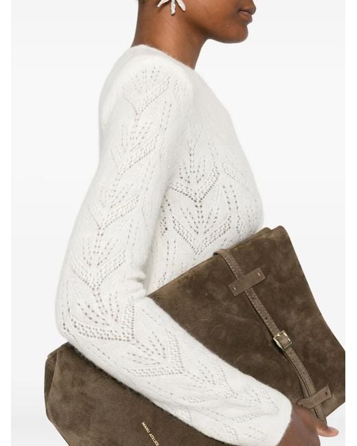 P.A.R.O.S.H. White Pullover Mit Zickzackmuster