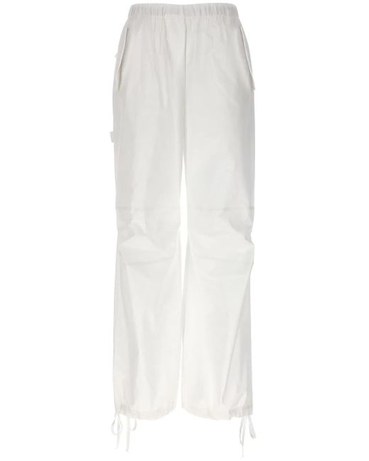 Nude White Straight-Leg Cargo Pants