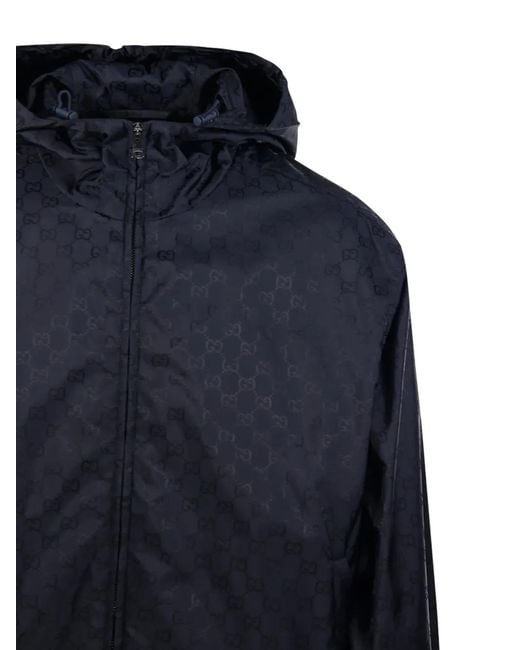 Chaqueta Con Monograma Gg Gucci de hombre de color Blue