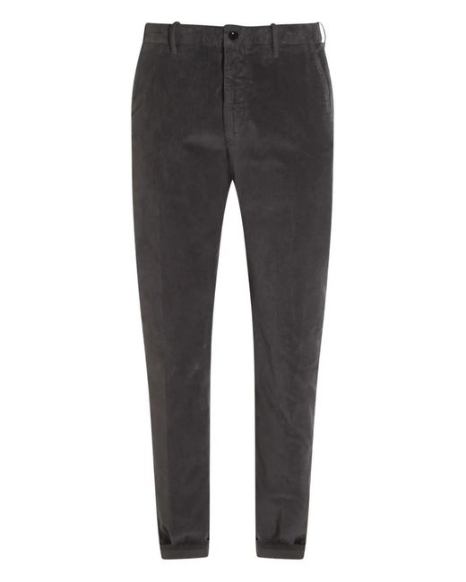Incotex Gray Corduroy Trousers for men