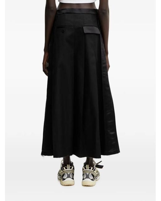 Undercover Black Pleated Maxi Skirt