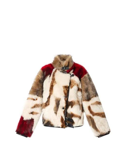 Isabel Marant Red Roama Shearling Jacket