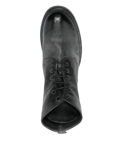 Stivali Stringati di Moma in Black da Uomo
