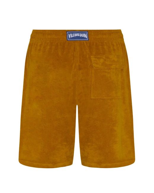 Vilebrequin Yellow Flap Terry Bermuda Shorts for men