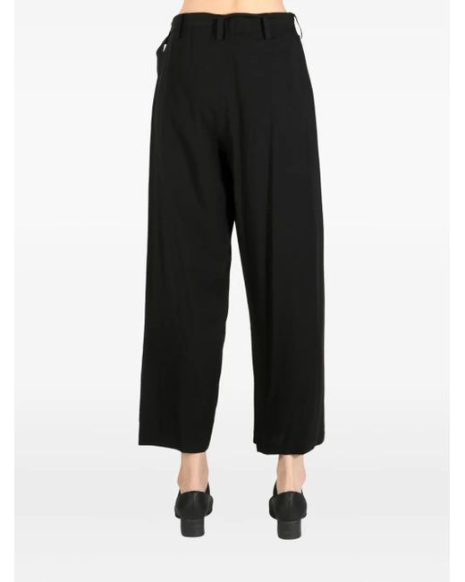 Yohji Yamamoto Wrap-Design Trousers in Black | Lyst UK